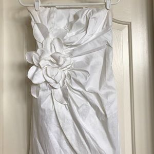 White Cache Mini Cocktail Dress